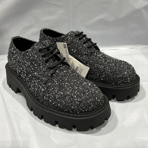 NWT - ZARA MEN’S CHUNKY FABRIC DERBY SHOES, BLUE - SIZE 8 - Picture 6 of 14